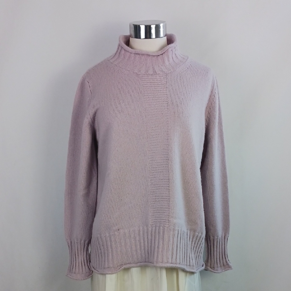 Lorena Antoniazzi Lavendar Drape Neck Tunic Sweater